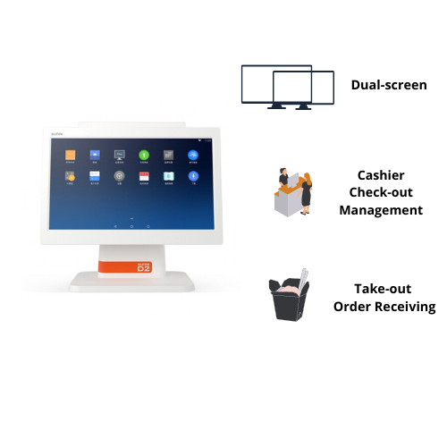 Sunmi D2 Premium Desktop Dual Screen POS Terminal - Image 2