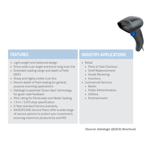 Datalogic QuickScan QD2131 Handheld Barcode Scanner Best AutoID